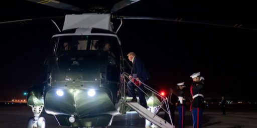 President Donald J. Trump boards Marine One at Joint Base Andrews, Md., just after midnight Sunday, June 21, 2020, for his flight back to the White House following his trip to Tulsa, Okla.